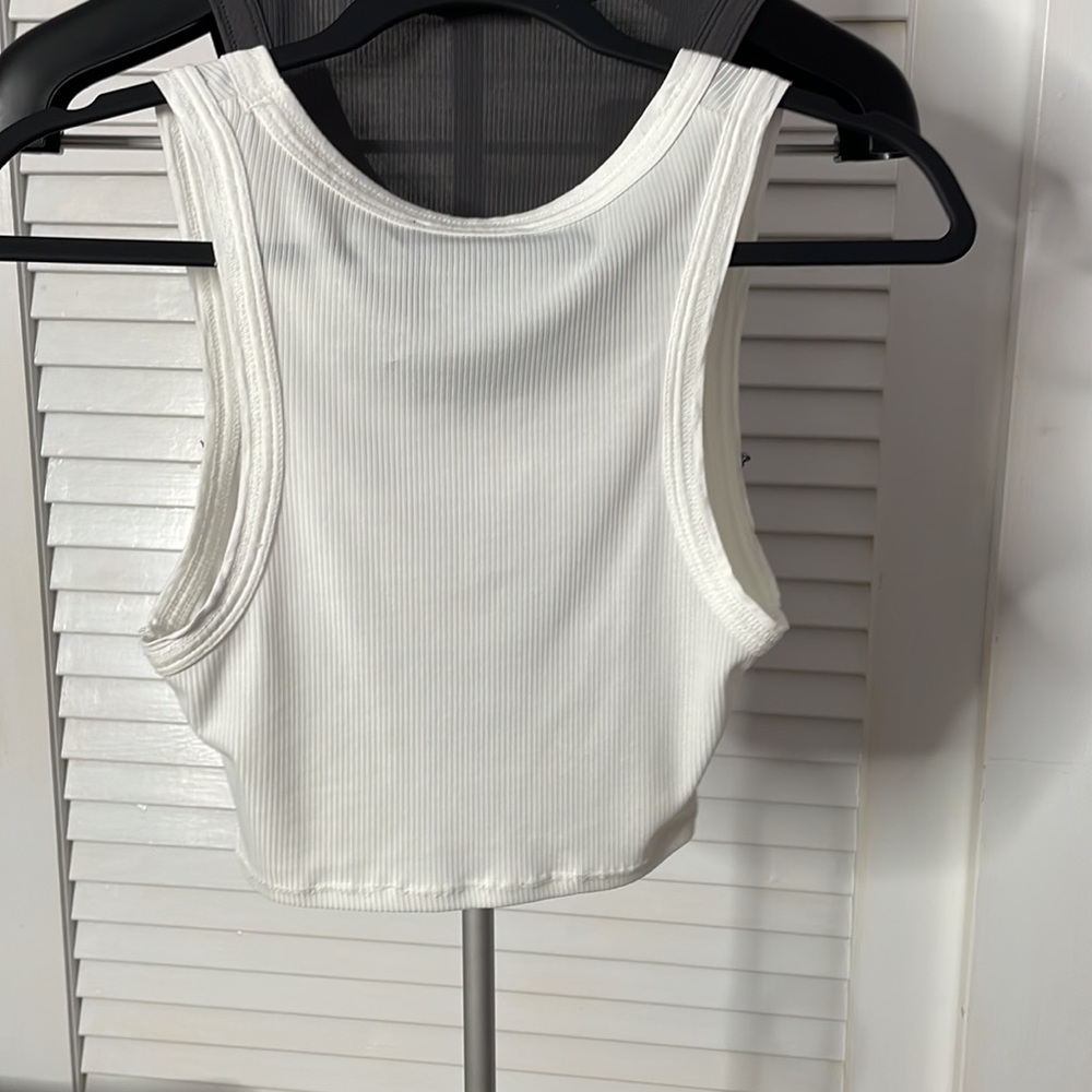 Zara bundle Crop tops S (White&Stonegrey) - Picture 7 of 7